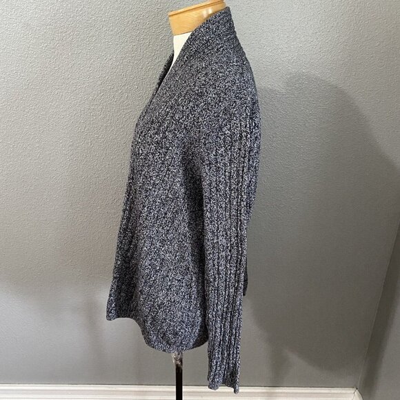 Kim Rogers Cardigan Sweater Women’s Size Small Open Front Black White - Picture 5 of 7